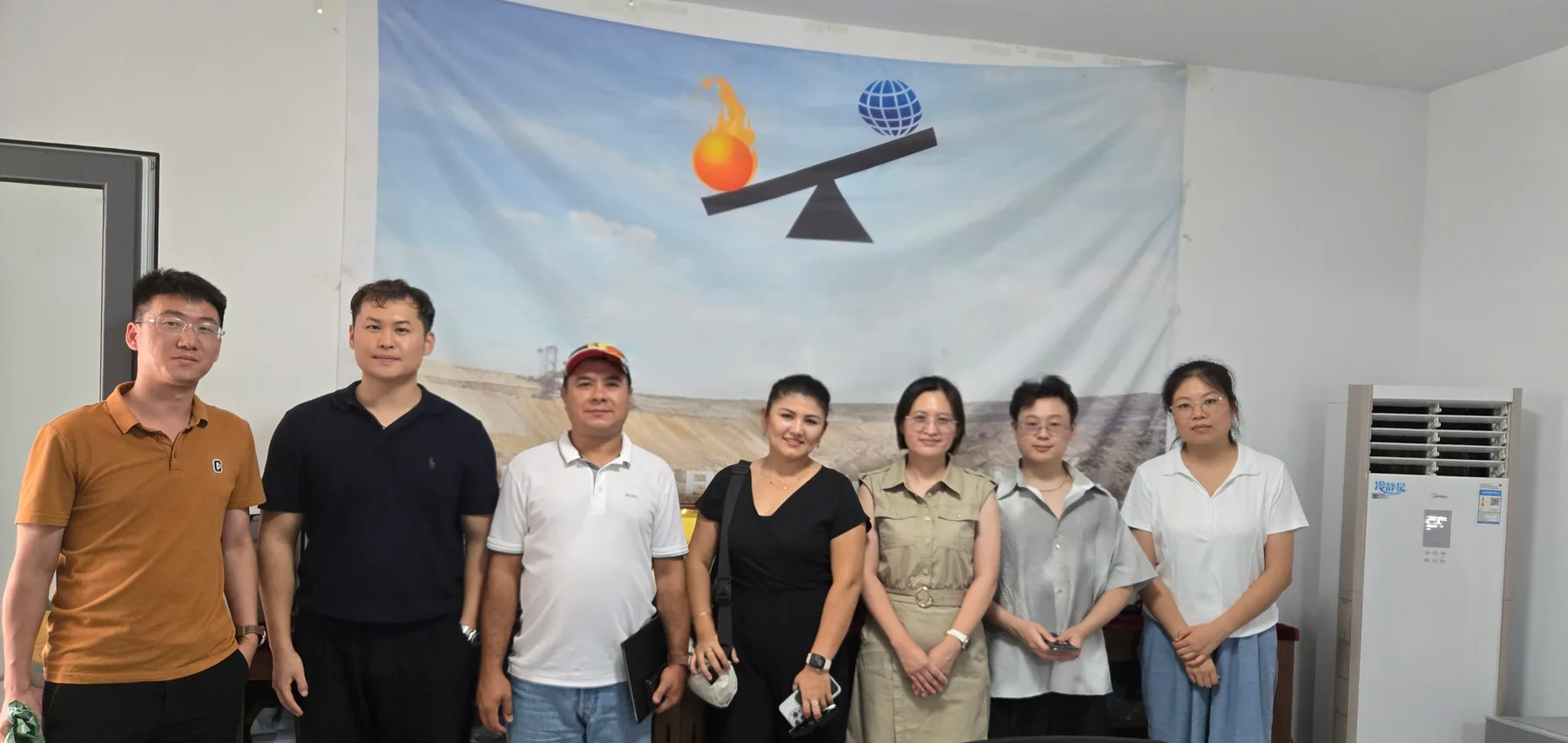 A group photograph during an office visit