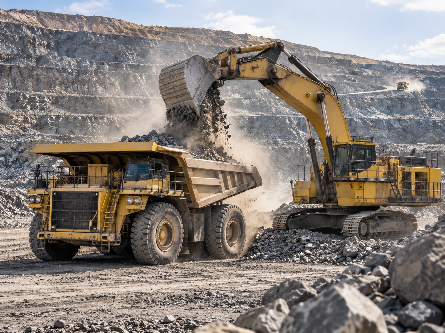 Illustrative machinery scene for mining applications