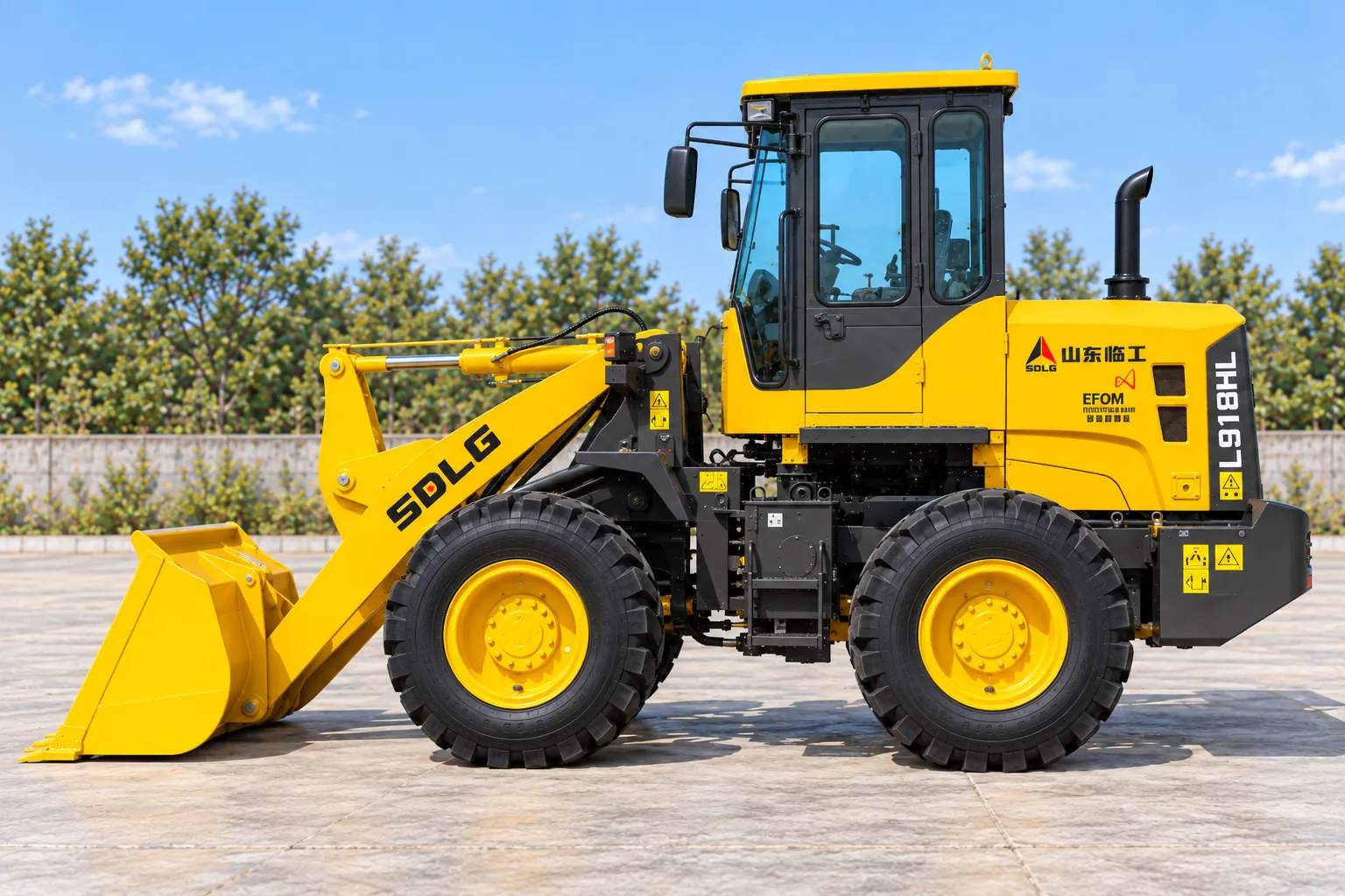 Illustrative right-side exterior view of an SDLG L918HL wheel loader; not a photograph of a specific machine.